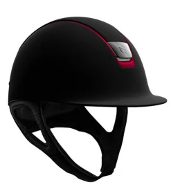 Casque Samshield Shadowmatt avec liseré rouge metallic