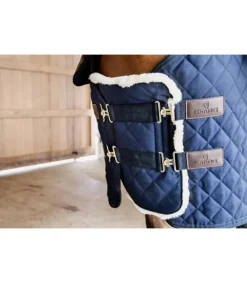 Extension de poitrail matelassé mouton vegan en bleu marine - Kentucky