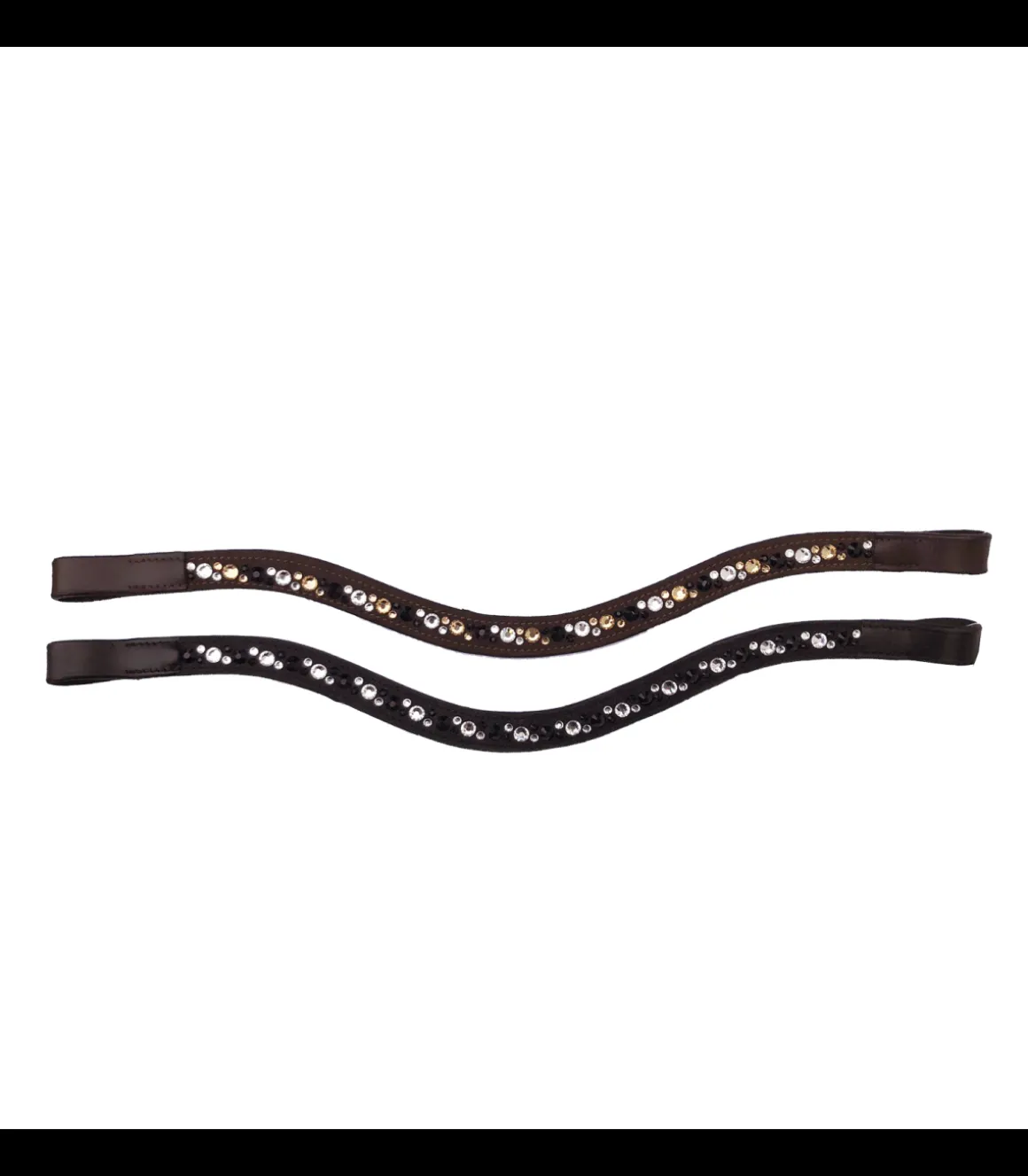 Frontal Raffinée en cuir avec strass - Jmr Pro