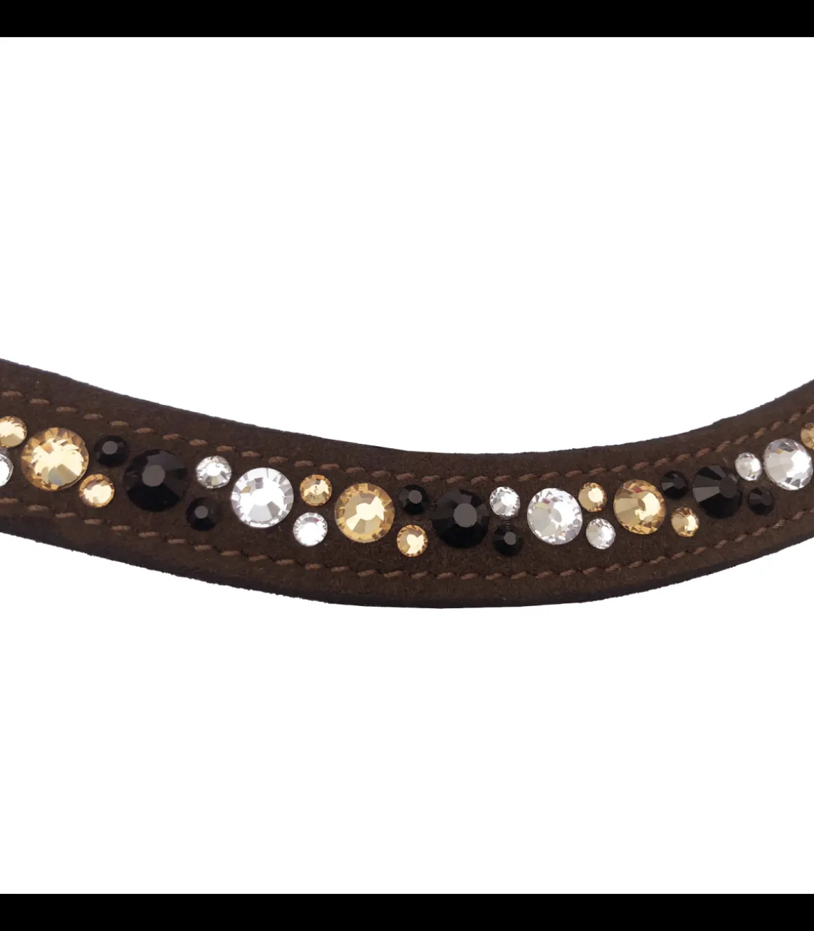 Frontal Raffinée en cuir avec strass - Jmr Pro