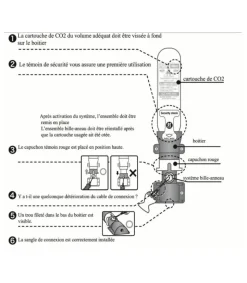 Gilet airbag avec dorsale intégrée de chez Hit-air + 1 cartouche GRATUITE