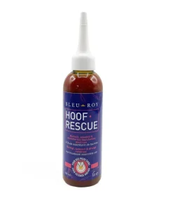 Hoof Rescue, lotion de soin pour les fourchettes pourries de chez Bleu Roy