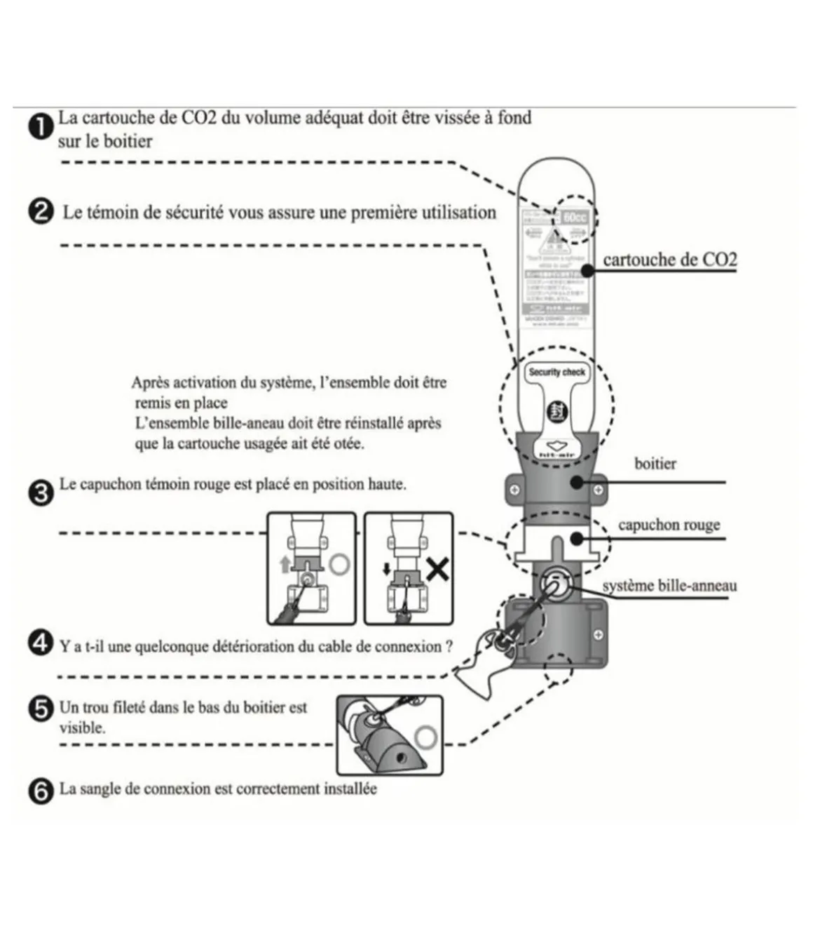 Recharge - Cartouche 60cc pour gilet airbag Hit-Air
