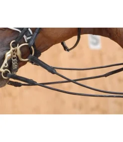 Rênes de dressage en tissu 16 mm - Dy'on