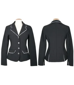 veste de concours softshell dame St tropez col blanc